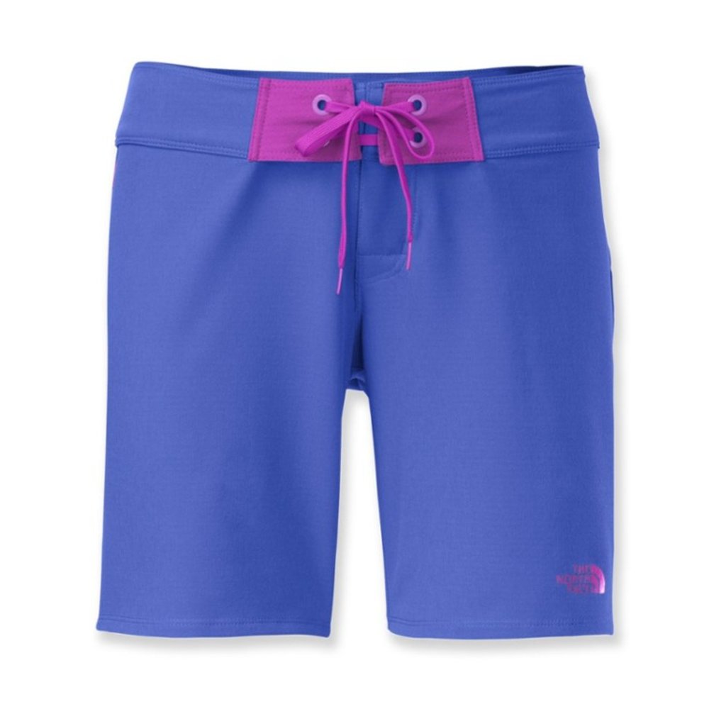 The North Face Board Shorts Women's Long Vibrant Color Block Blue Magenta size 4